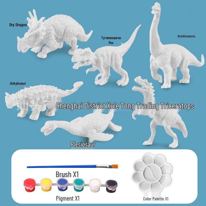 DIY Dinosaurier-Modell Malset für Kinder - Kreatives Graffiti-Spielzeug für Jungen und Mädchen