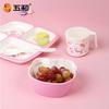 For Hello KittyTableware Cute Cherry Blossom Children Cartoon Tableware Rice Salad Bowl Water Cup Spoon Anti-scalding Plate