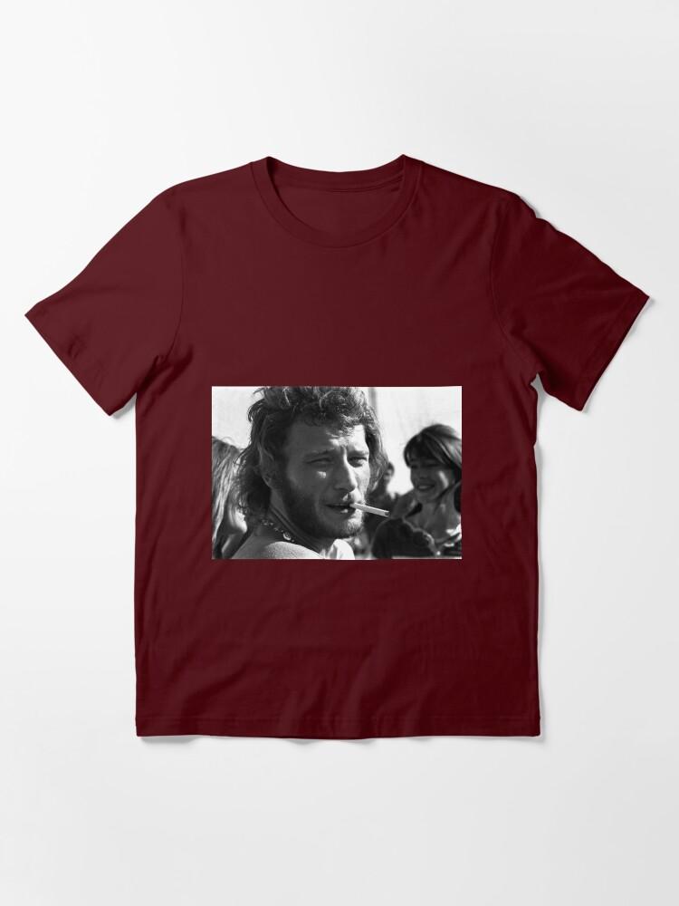 Françoise Hardy Johnny Hallyday (Françoise Hardy in the Background) Essential T-Shirt