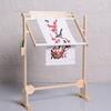 Adjustable Wooden Embroidery Hoop Stand for Cross-Stitch Crafting