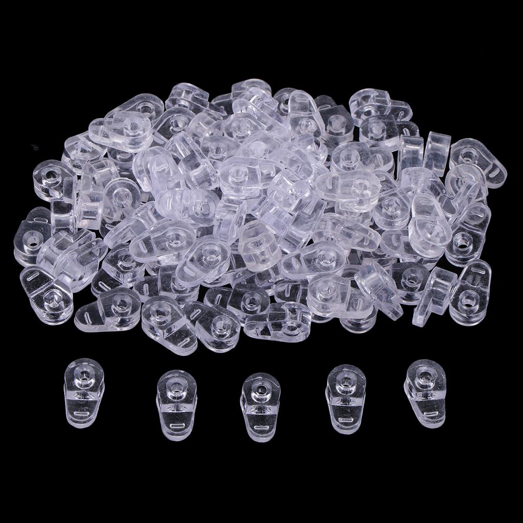 Retainer Clips for Windows Clear Plastic Screen Fixing Clips with Screws for Home Office Display Cabinets