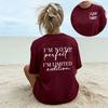 Funny Slogan I'm Not Perfect I'm Limited Edition T Shirt Women's Casual Aesthetic Letter Print Tee Crew Neck Short Sleeve Tops