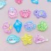 10Pcs New Cartoon Acrylic Crabs, Seahorses, Starfish Series Flat Back Cabochons Scrapbooking DIY Jewelry Craft Decoration