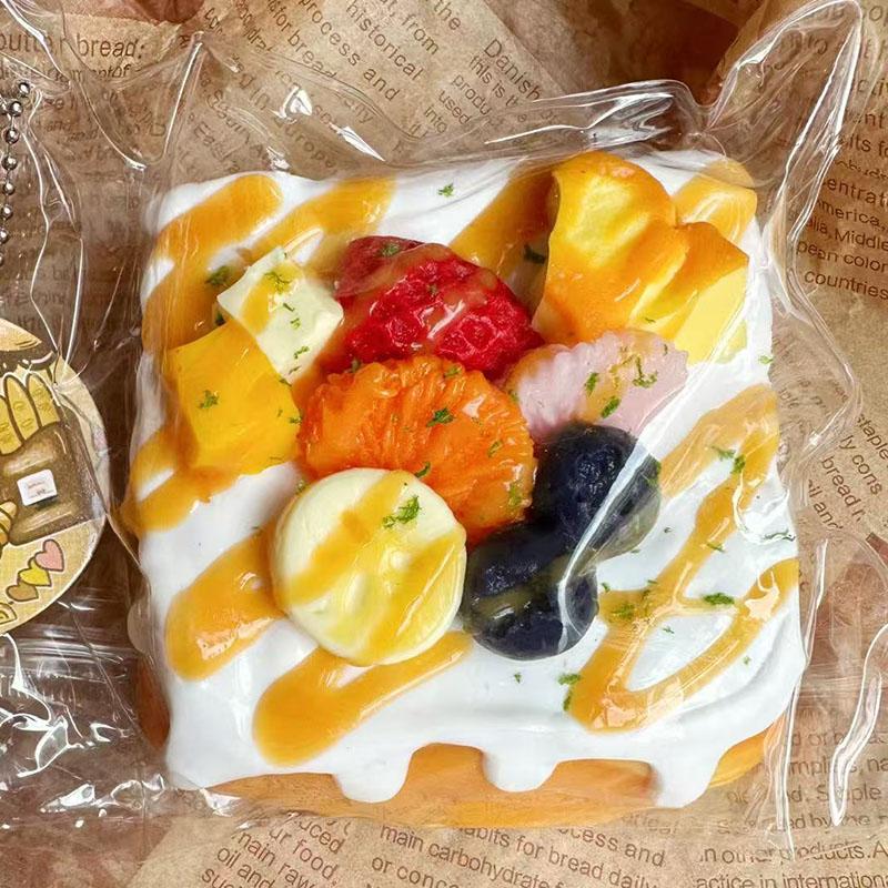 Simulated Food Bread Series Toast Pinching Toy Ball Handmade Stress Relief Silicone Food Grade Pinch Non Toxic Odorless Toys