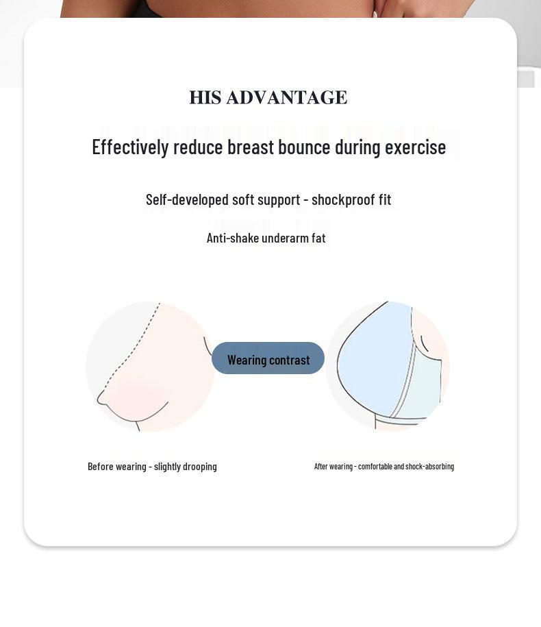 Women's Shockproof Sports Bra for Running and Yoga - Wire-Free, Side Support, Beautiful Back Design