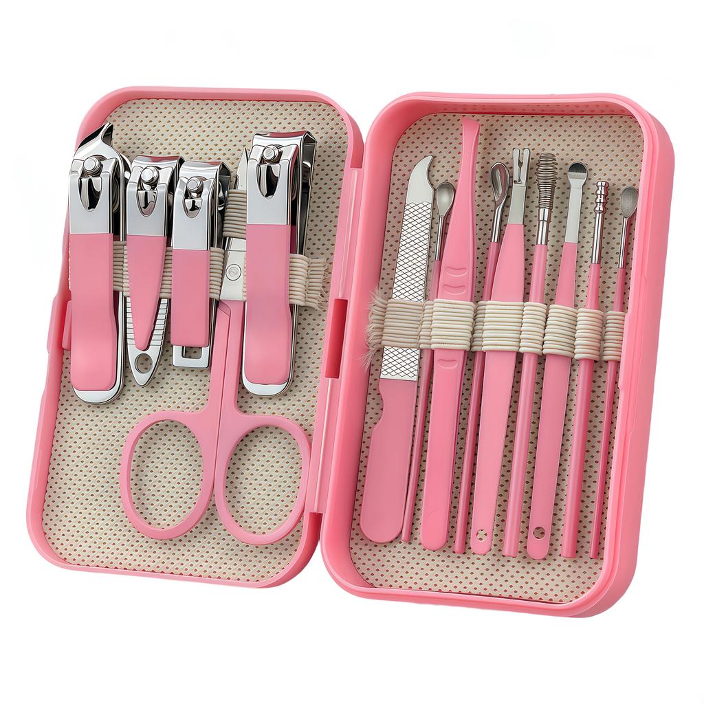 14-Piece Portable Travel-Case Manicure and Pedicure Set – Designed for Foot Care and Beauty