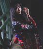 Japanese Hell Girl Long Floral Black [Lady Lazy] Clothes, Cosplay, Yukata, Pattern, Furisode, (S)