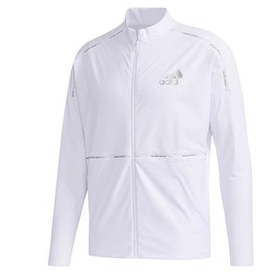 Comfortable Logo Stand Collar Long Sleeve Jacket Men Jacket White FJ3841