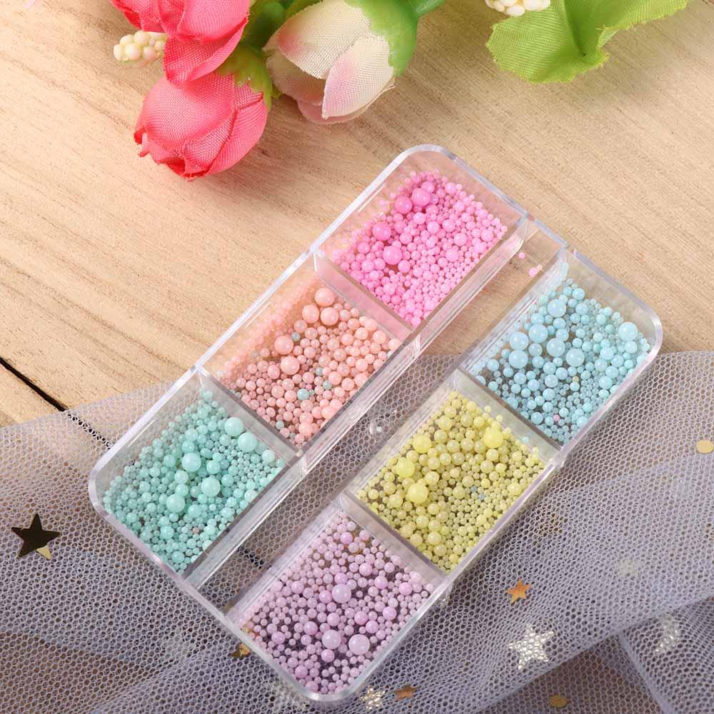 Crystal Beads 3D Nail Art Decoration Macaron Color Bubble Beads Nail Art Rhinestones Nail Charms