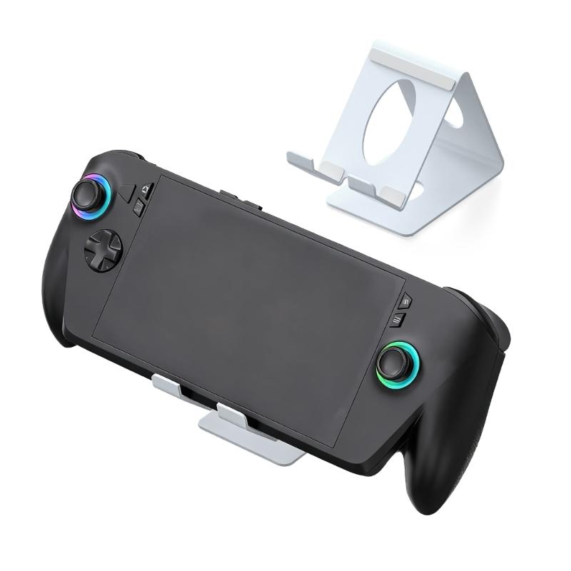 Travel Friendly Space Saving Universal Metal Stand Holder For Tablets And Handheld Devices Ergonomic Design Nonslip Base