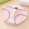 Girls' Korean Style Mid-Waist Ribbed Triangle Panties - Soft & Breathable