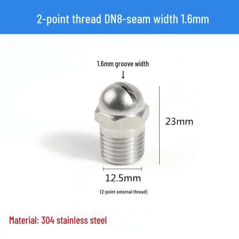 High-Pressure Stainless Steel Anti-Clogging Fan-Shaped Blow-Off Nozzle
