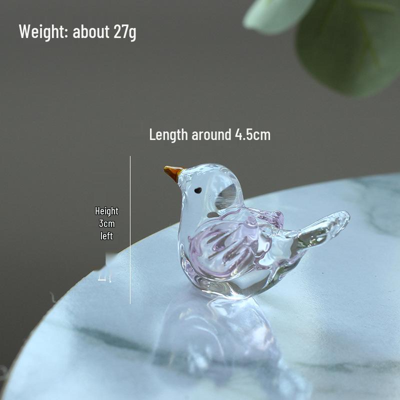 

Хрустальные стеклянные фигурки животных: Кошка, Собака, Птица - Креативные Настольные Украшения и Подарки Height 3cm