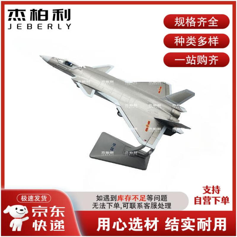 Jieboli J-20 Fighter Jet Diecast Model 1:100 Scale