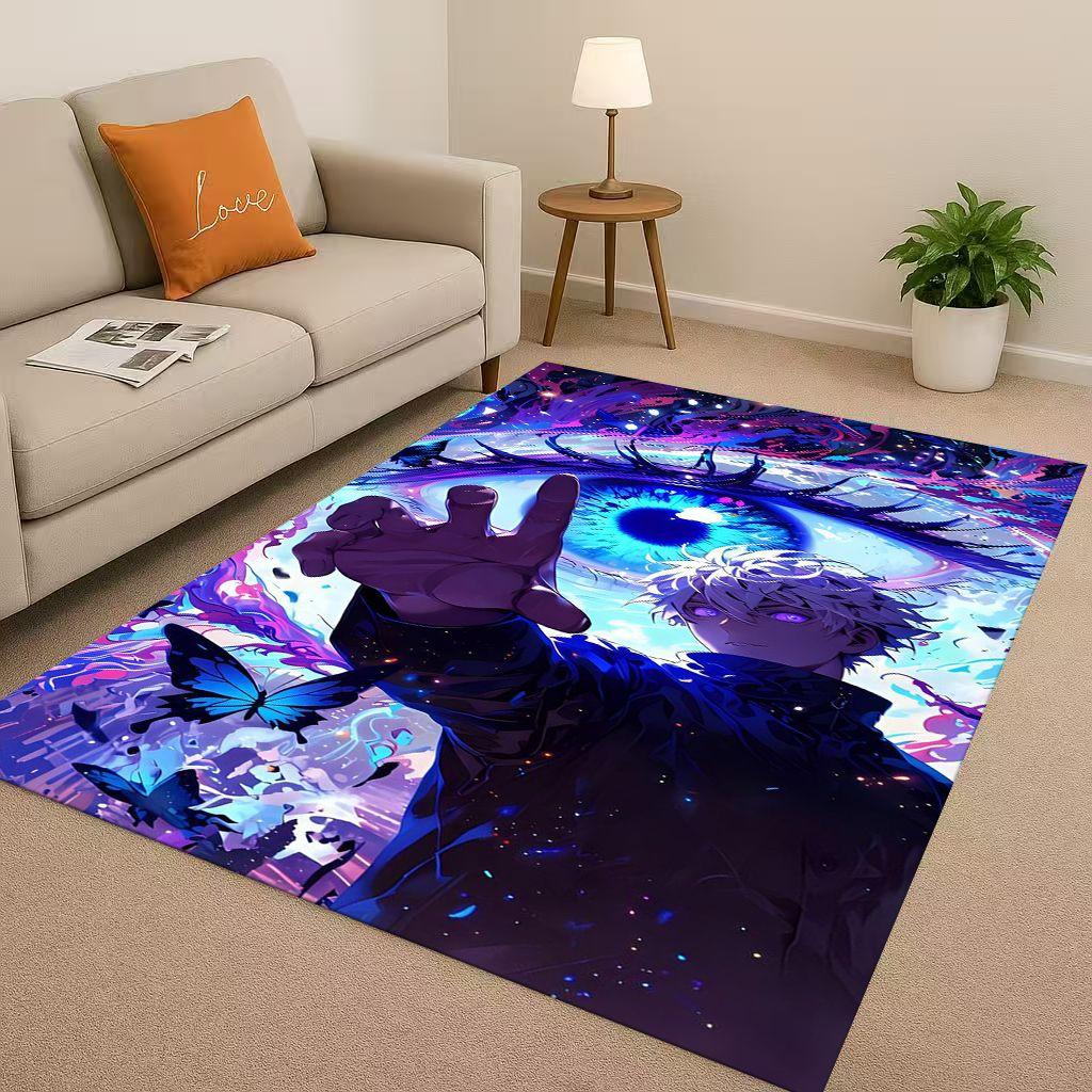 Anime Jujutsu Kaisen Cartoon Itadori Yuj Living Room Non-Slip Area Rug Carpet for Bedroom Playroom Sofa,Home Decor Doormat KID