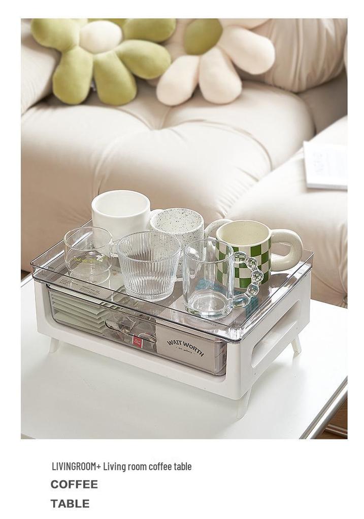Desktop Storage Rack and Cup Holder for Tea and Coffee Accessories