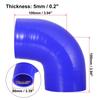 X AUTOHAUX Silicone Radiator 76mm Inner for Turbo Coolant Air Heat and Cold Durable Exhaust 1 Piece Hose, Hose, 90-Degree Elbow, Diameter, 100-100mm