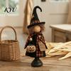 Thanksgiving Haunted House Props Rustic Witch Resin Figurine, Fall Halloween Tabletop Decor, Vintage Farmhouse Decorative Crafts for Shelves