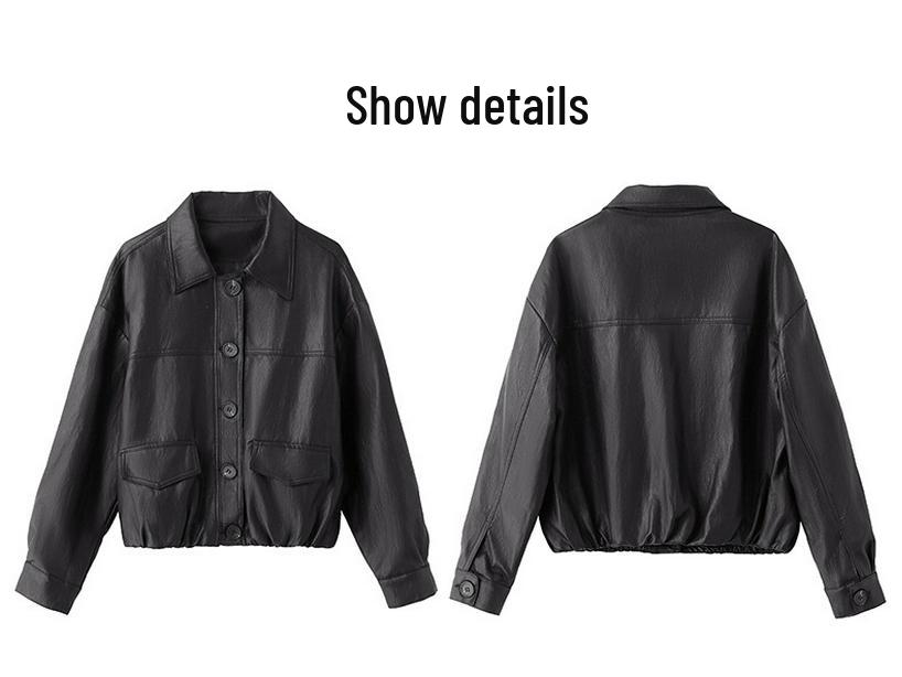 Women's Versatile Motorcycle PU Leather Jacket - Spring/Autumn 2025 Collection, Style XG9969