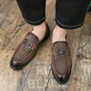 Fashion Stylish Men's Casual Shoes New Handmade Male Flats All-match Male Comfortable Club Shoe Leather Non-Slip Male Business Shoes
