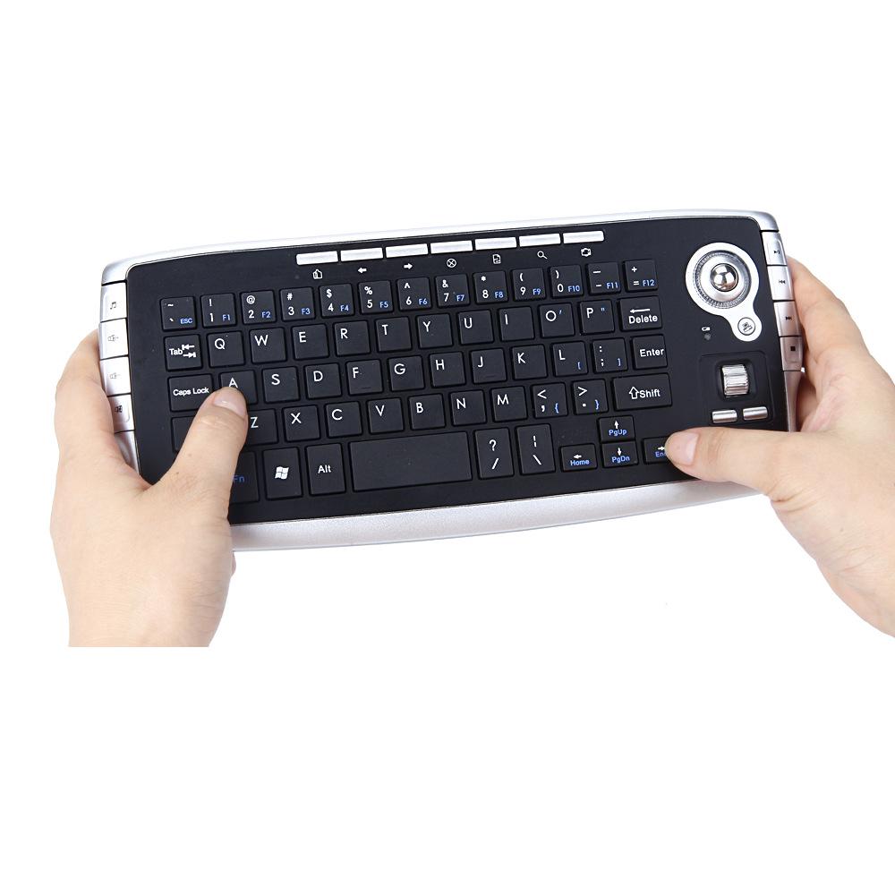 Wireless Trackball & Mini Keyboard Combo Set with 2.4G Connectivity