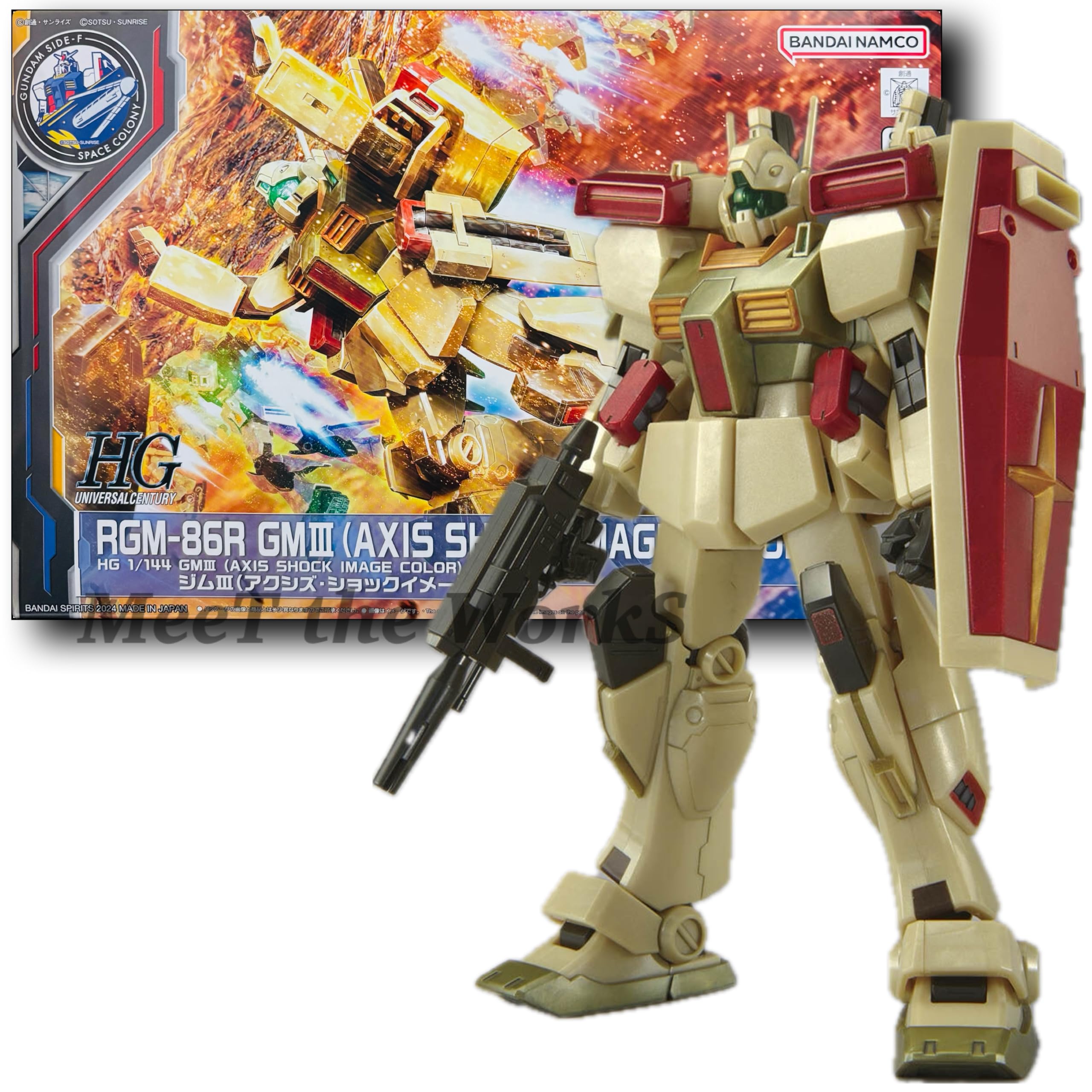 GM III Шок Изображение Мобильный Доспех Контратака Ограниченная серия Фукуока Ограниченная серия Lalaport Fukuoka Ограниченная серия Пластиковая Модель [HG] 1/144 (Цвет оси) СТОРОНА-F Чара
