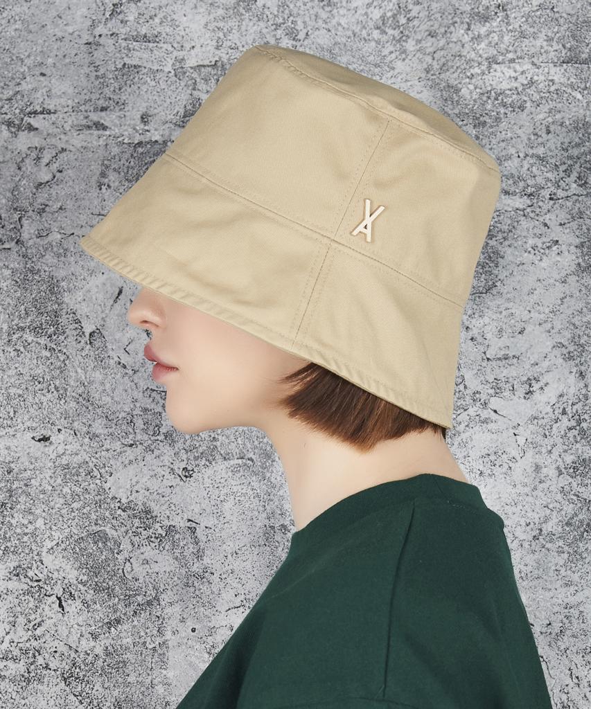 Bajal Studded Drop Oversized Bucket Hat Beige