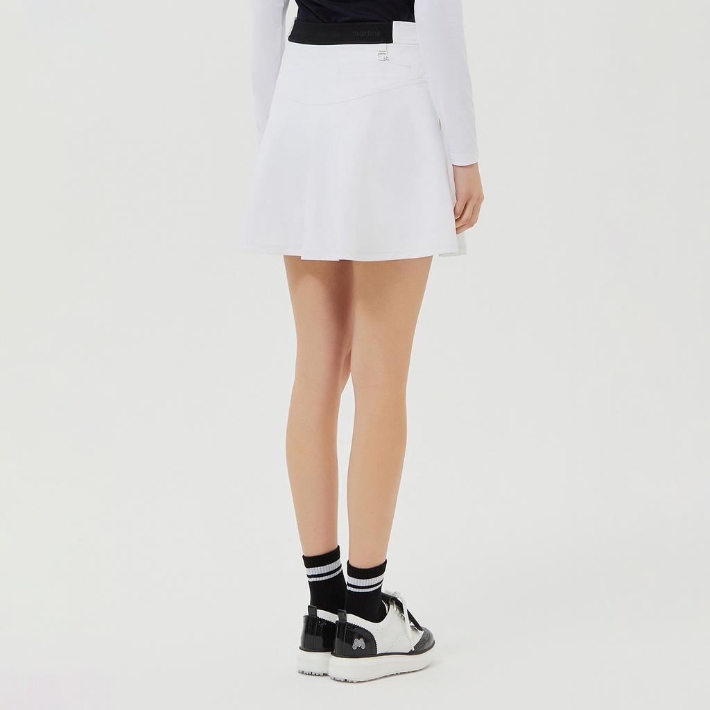 MARTINE GOLF E-Band Flared Culottes_White