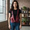 Luxury Design Men's Tactical Vest Chest Bag PU Leather Double Shoulder Armpit Bag Anti Theft Phone Pouch Underarm Back Pack Bags