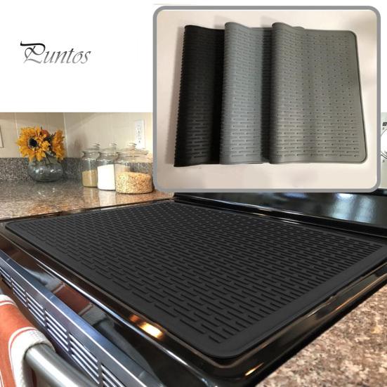 Silicone Stove Top Covers for Electric Stove Heat Resistant Pot Holder Kitchen Drying Mat Waterproof Countertop Protector Dish Drying Pad Kitchen
