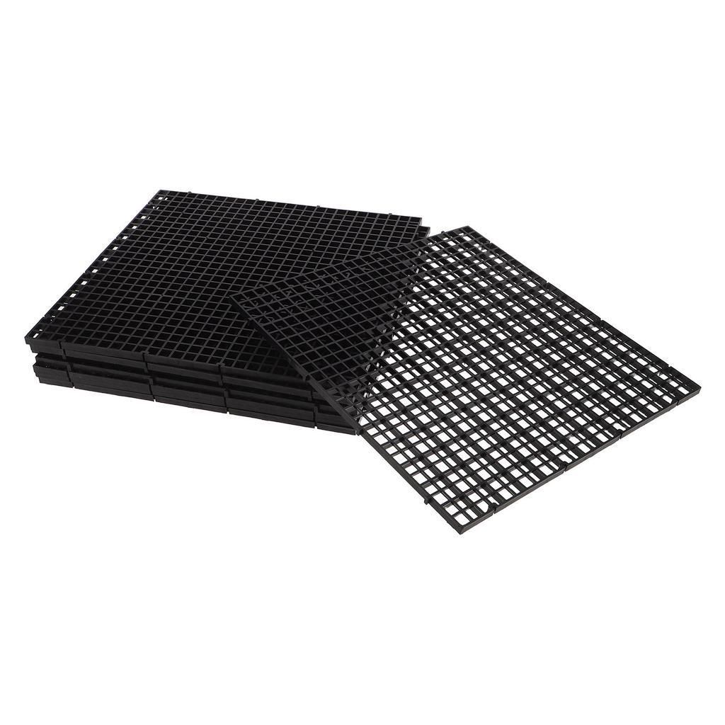 8pcs 30x30cm Aquarium Bottom Filter Mesh Partition Dividers Grid Filter Plate Fish Tank Bottom Isolation Board, 0.39 Inch Hole