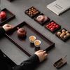 Nine-Grid Bamboo Tea Snack Serving Tray