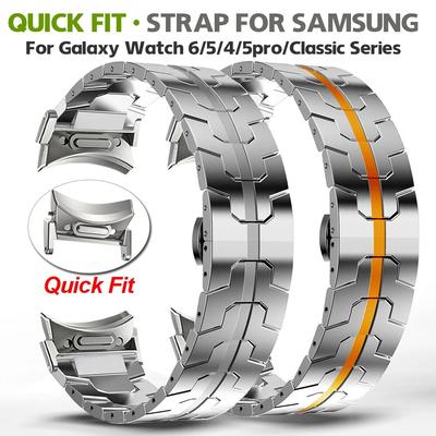 Lückenloses Edelstahlarmband für Samsung Galaxy Watch 6 Classic 47 mm 43 mm 40 mm 44 mm 5 Pro 45 mm für 4Classic 42 mm 46 mm Quick Fit Band