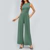 Womens Sleeveless Wide Leg Jumpsuit Sleeveless Wide Leg Overalls High Waist Women'S Jumpsuits