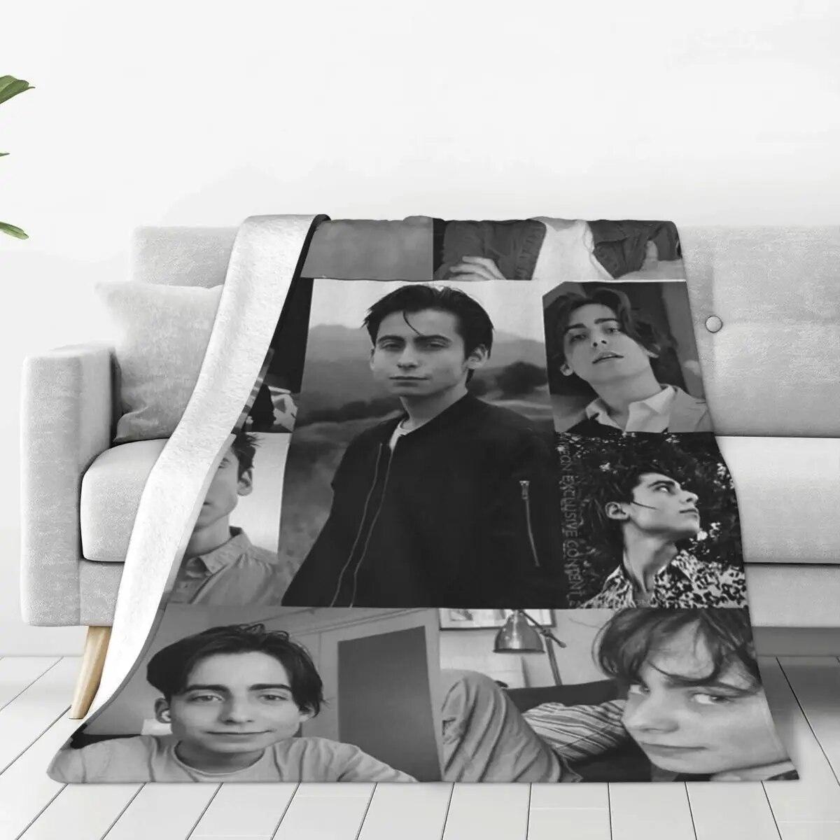 

Aidan Gallagher Number Five Blanket Fleece Print Breathable Soft Throw Blankets for Home Outdoor Bedspread