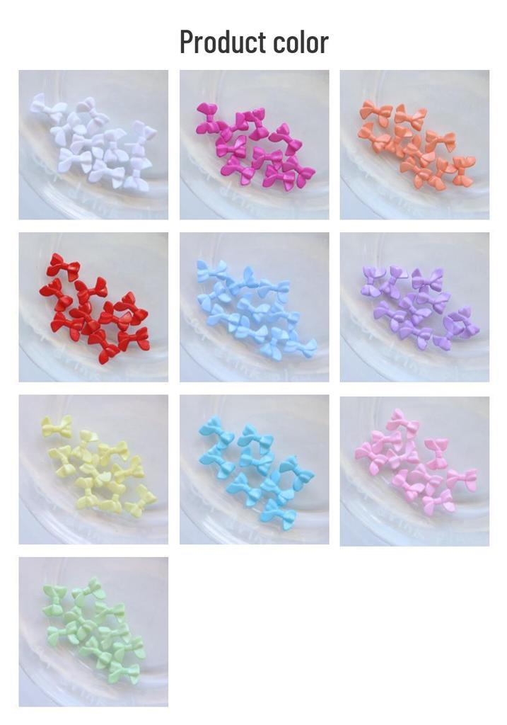 Colorful Mini Bowknot Pendant Chain with Loose Beads for DIY Jewelry & Phone Accessories