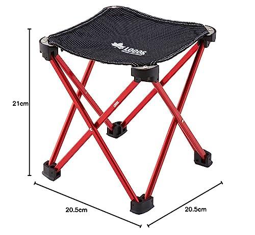 Logos Outdoor Chair 7075 Cubic Chair (73175001) Lightweight Polyester Red Duralumin Folding Camping Chair with 120kg Weight Capacity