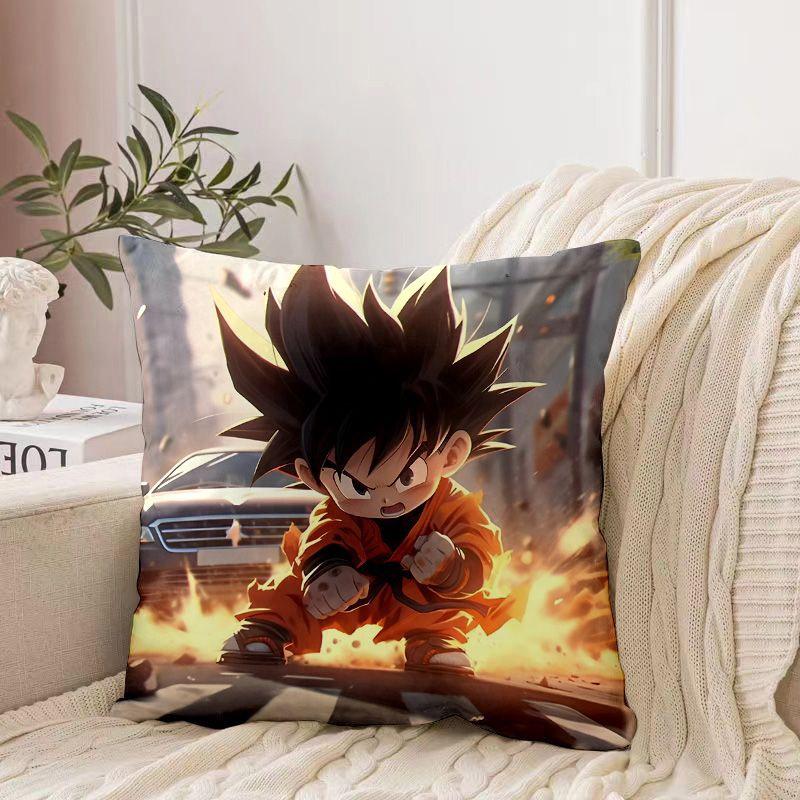 

Dragon Ball Themed Cartoon Print Pillowcase - Anime Fans Delight Anime peripheral decoration gifts 16x16Inch