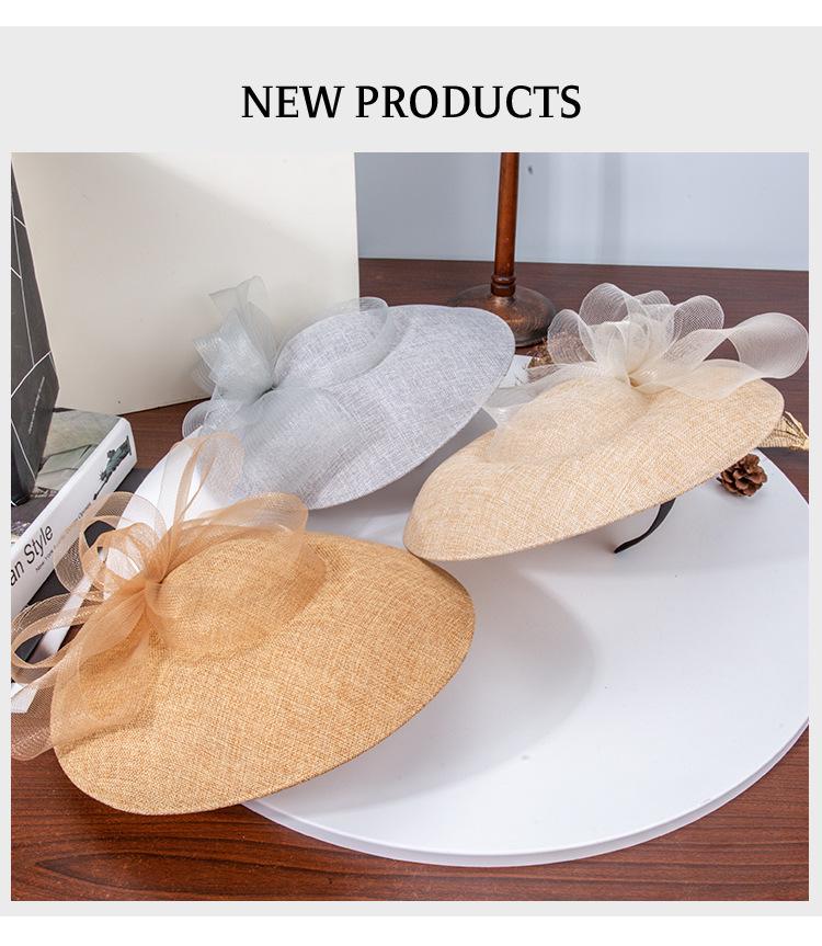 2026 Spring/Summer Wide Brim Retro Bowknot Hat for Women: French Socialite Style