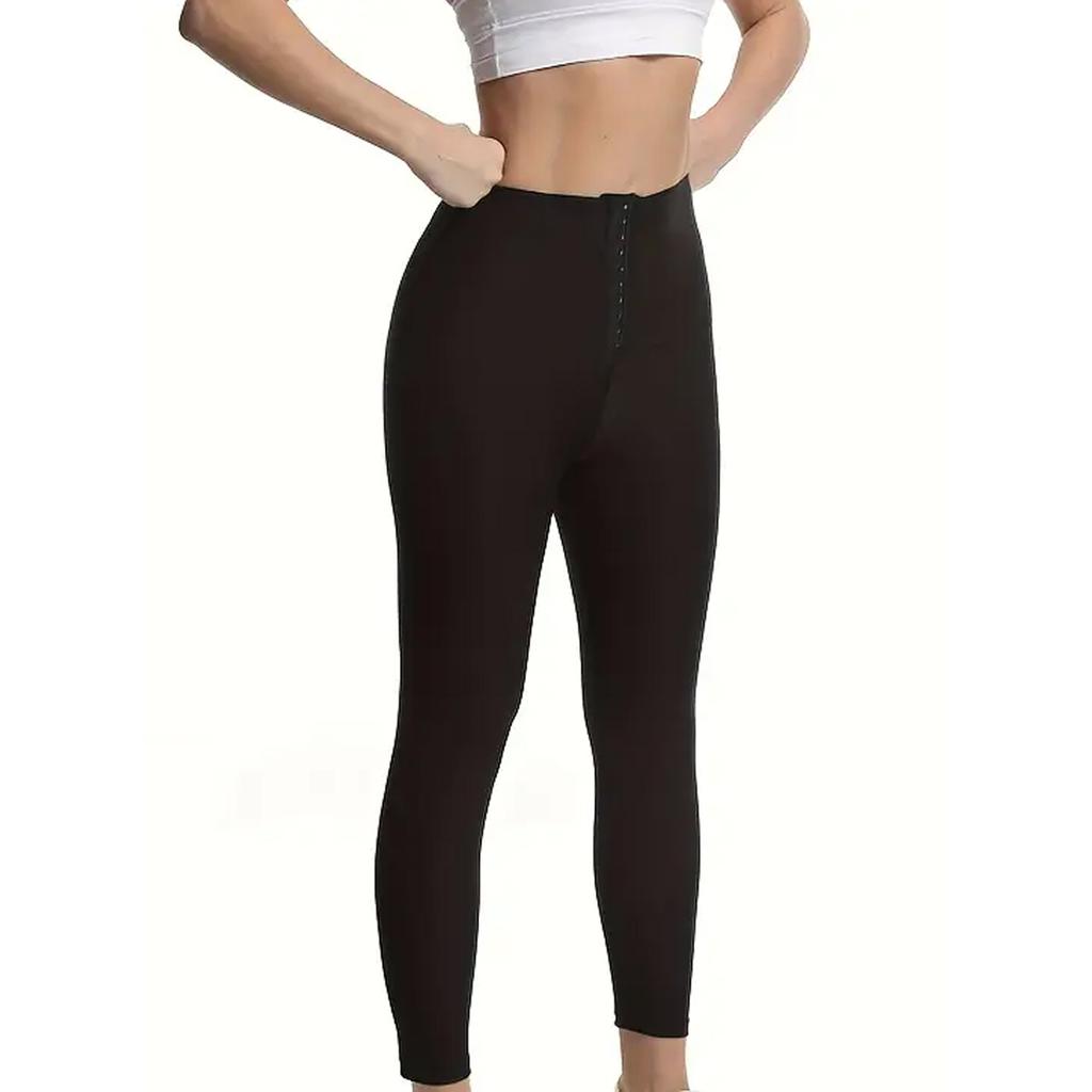 Damskie spodnie dresowe sauna z wysokim stanem, legginsy kompresyjne z trenerem talii, wyszczuplające, fitness, modelujące sylwetkę