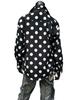 SaganStyle Traditional Polka Dot Print Long Sleeve Gothic Size YT20250001 Men's Shirt, All-Over Print, Dress, Black, 3L,