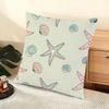 Seashell Pattern Cushion Cover Soft Short Plush Pillow Cover Smooth Cozy Texture Aesthetic Cushion Case Home Decor