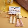 6Pcs/Set Bohemia Women Tassel Hook Earrings Ear Stud Set Jewelry Accessories