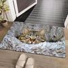 1Pcs Cozy Cat Pattern Floor Mat Modern Kitchen Polyester Rug Non-Slip Colorful Indoor Carpet, For Home Bathroom Bedroom Living Room Decor