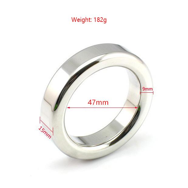 Stainless Steel Penis Ring 9M Thick Men's Sex Toys Egg Binding Tools Outing AIDS Adult Supplies