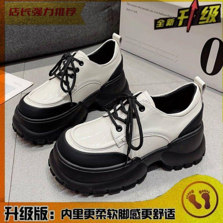 

Thick-soled heightening small leather shoes women s autumn single shoes new versatile deep-mouth muffin loafers 40
