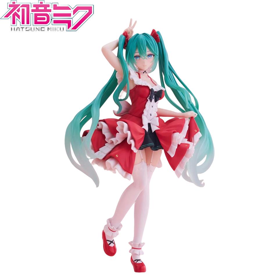 New Original Hatsune Miku Hatsune PVC Action Fashion Lolita Doll Anime Figures Model Toys Gifts 18cm