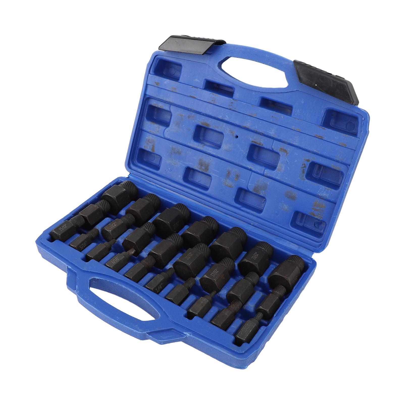 

Набор из 25 винтовых экстракторов SAE-размера, эффективный инструмент для снятия шестигранных болтов для автомобильного домашнего механика