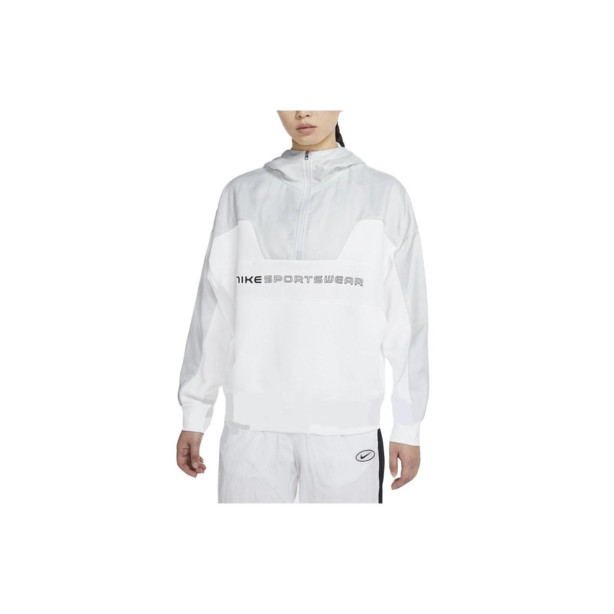 (WMNS) Nike Printing Sports Hooded Jacket White Women s CZ8865-100 XL