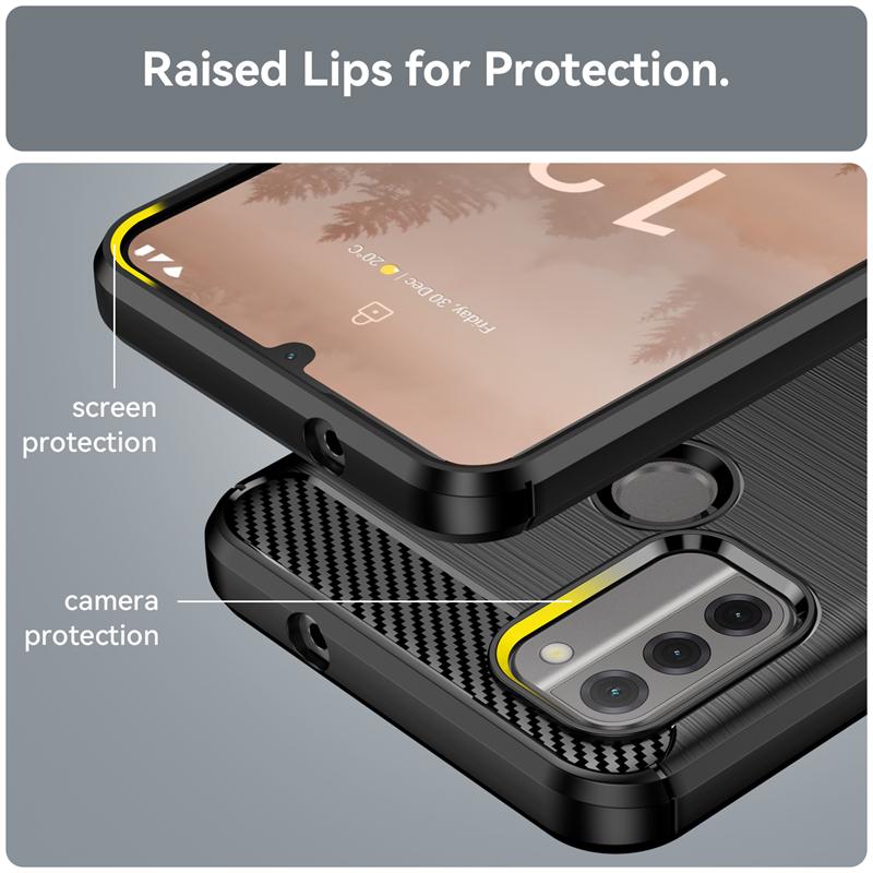 Für Nokia C31 Hülle Abdeckung für Nokia C31 Capas Stoßfest Armor Weich TPU Handy Rückseite Bumper Kohlefaser Für Fundas Nokia C 31 C31